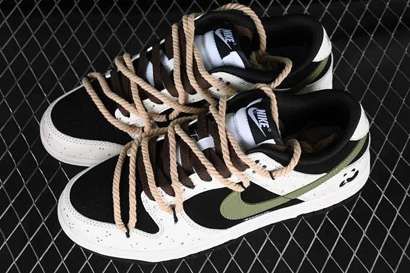All categories Nk SB Dunk series Nk SB Dunk Low low-top sneakers Nk Dunk Low Little Red Panda Chinese style deconstructed hemp rope SB retro old low-top casual sneakers DD1391-100